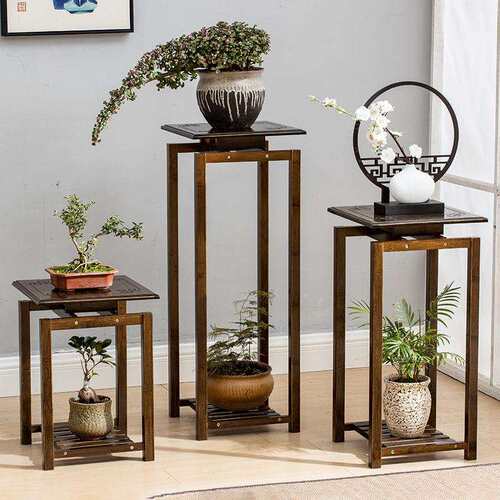 花子实木AI-60544中式物客厅室内架花几绿萝花盆架落地阳台盆景花