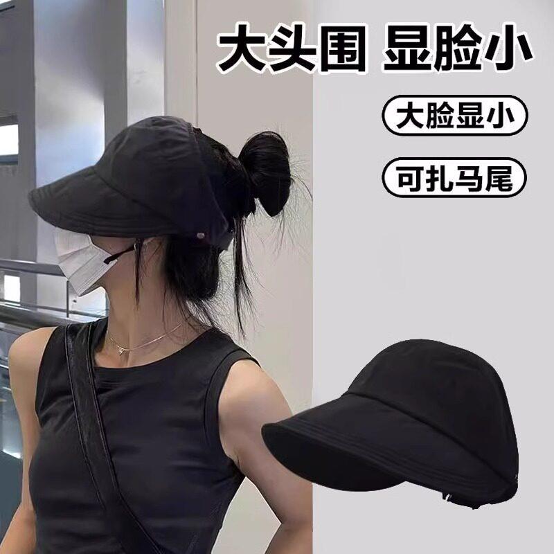 全脸防晒遮阳帽大帽簷抗UV面罩可折叠渔夫帽夏季可挂口罩新品