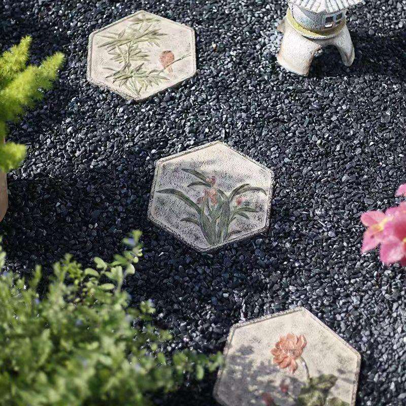 步摆石外庭院户踏脚板花园装汀饰件无阳台创意户外仿古草坪小院