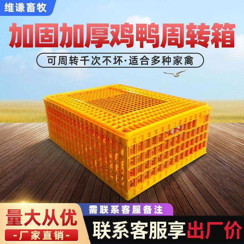 鸡笼周转箱加厚大号塑料鸡鸭运输笼家用养殖防摔家禽周转筐兔笼子图片
