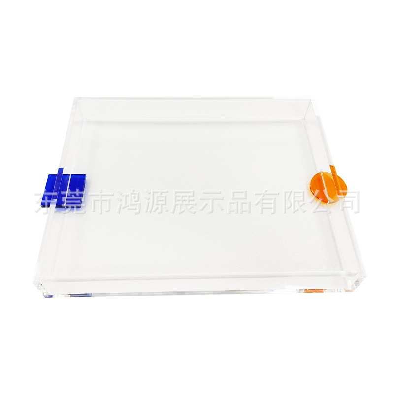 源头工厂 拼色透明亚克力托盘 创意透明款桌面首饰收纳盘 北欧ins