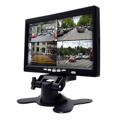 7寸四分割显示器7 Inch Split Screen Quad Monitor 4CH Video In