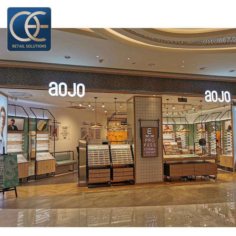 烤漆眼镜店展示柜台商用实木烤漆陈列柜墨镜太阳镜橱柜式货架背柜