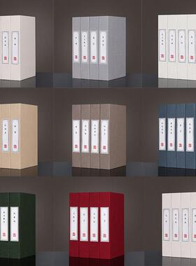 新中式假书彷真书装饰品彷古典麻布纯色道具书架办公室玄关书摆件