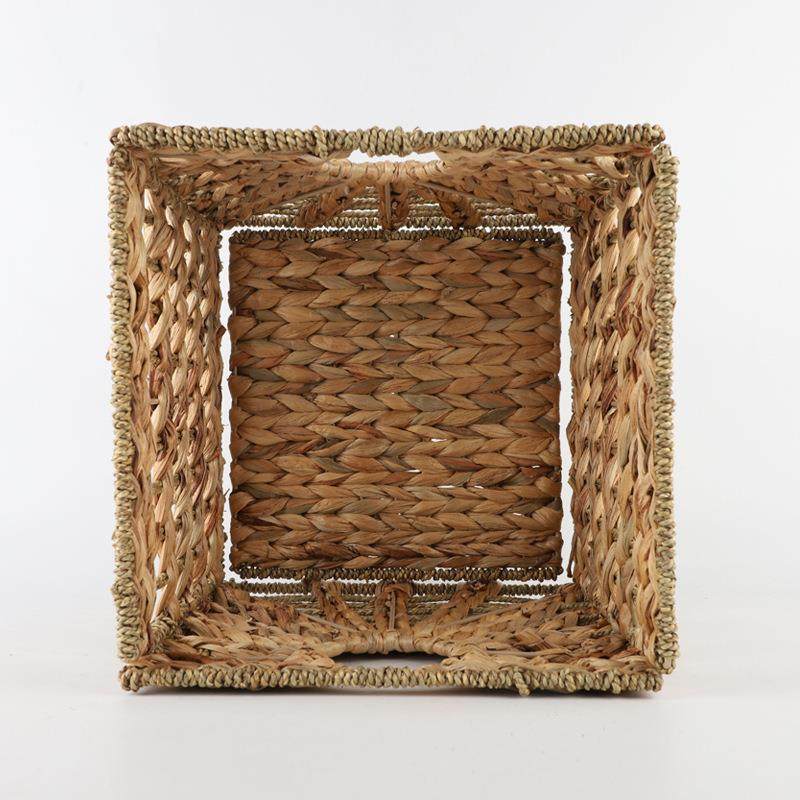 跨境葫22C174PY纳芦草海草收筐收编织纳篮可折叠家具格子柜抽水屉