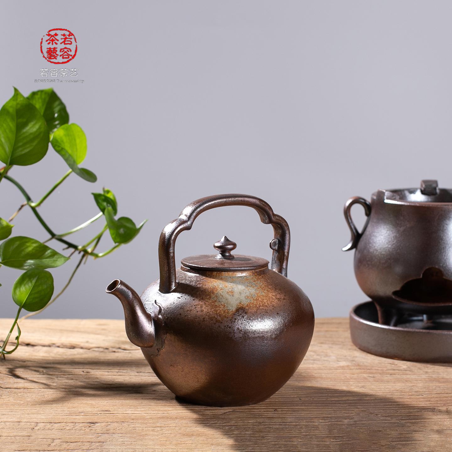 围炉煮茶陶壶电陶炉炭炉煮茶壶罐罐茶烤奶茶烧水壶单壶提梁壶家
