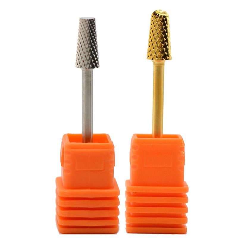 美甲钨钢打磨头锥形平 顺锥球头 安全快速卸除水晶光疗胶 甲油胶