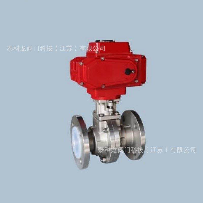 Q941F46PTFEFEPPFAF501不锈钢衬氟电动法兰球阀