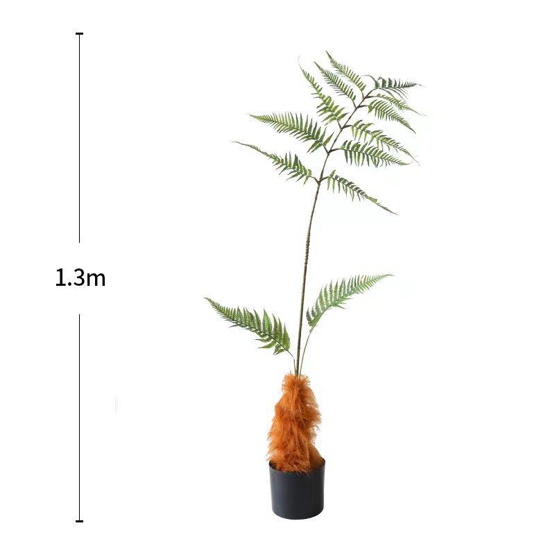 软装造景仿真猴头蕨类盆栽仿真金丝猴蕨室内落地装饰品假植物绿植