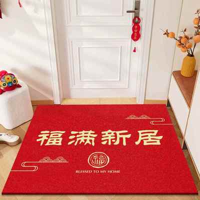 入户门地垫新房门口乔迁之喜脚垫家用门外防滑丝圈免打理进门地毯