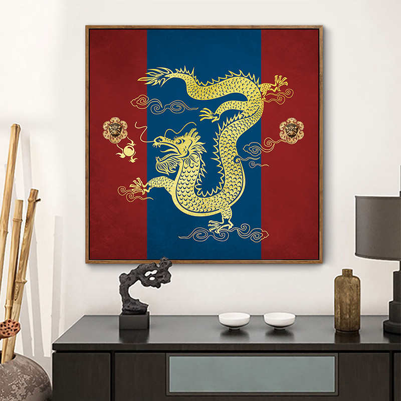 中国风装饰画民族风酒店餐厅宾馆玄关挂画创意新中式壁画走廊墙画图片