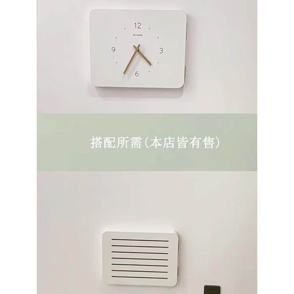 SBA北欧饰风电表箱装画带挡钟竖款时钟空气开关电表闸配电箱遮免