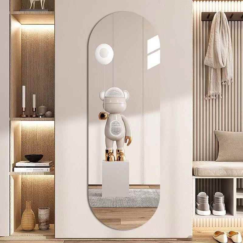 镜子家用贴墙软镜子自粘全身镜卧室衣柜门试衣镜宿舍亚克力穿衣镜