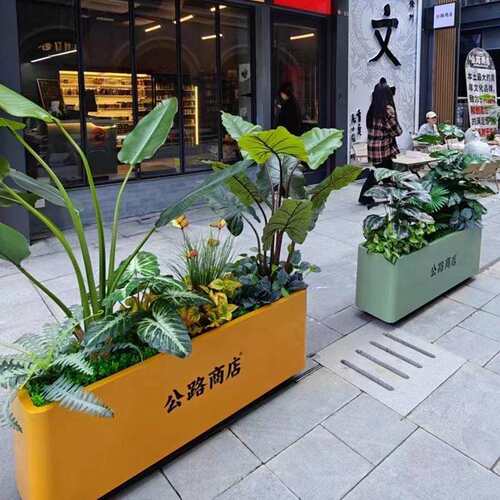 花架花坛园艺种植铁艺花箱组合花槽户外商场围栏花盆组合花箱
