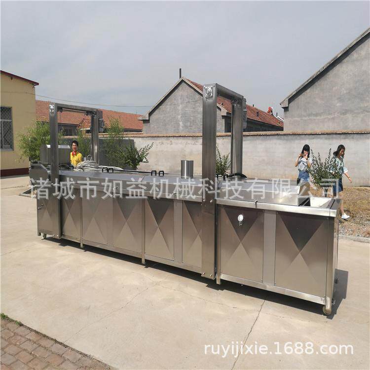 厂家直销油豆串油炸机 油豆腐油炸流水线包邮 兰花干油炸设备价格