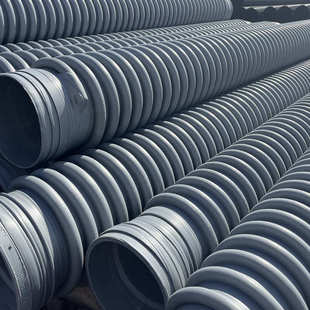 HMPP增强缠绕管B型管灰色全新料克拉管 大口径B型管克拉管