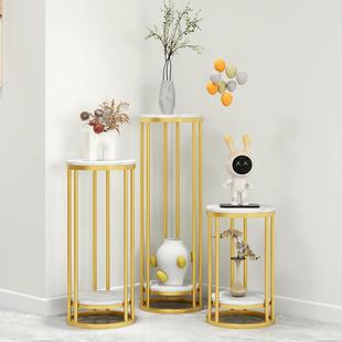 奶奢油风大石花架客理厅落TUE地电视柜花架轻简约架装 饰绿萝室内