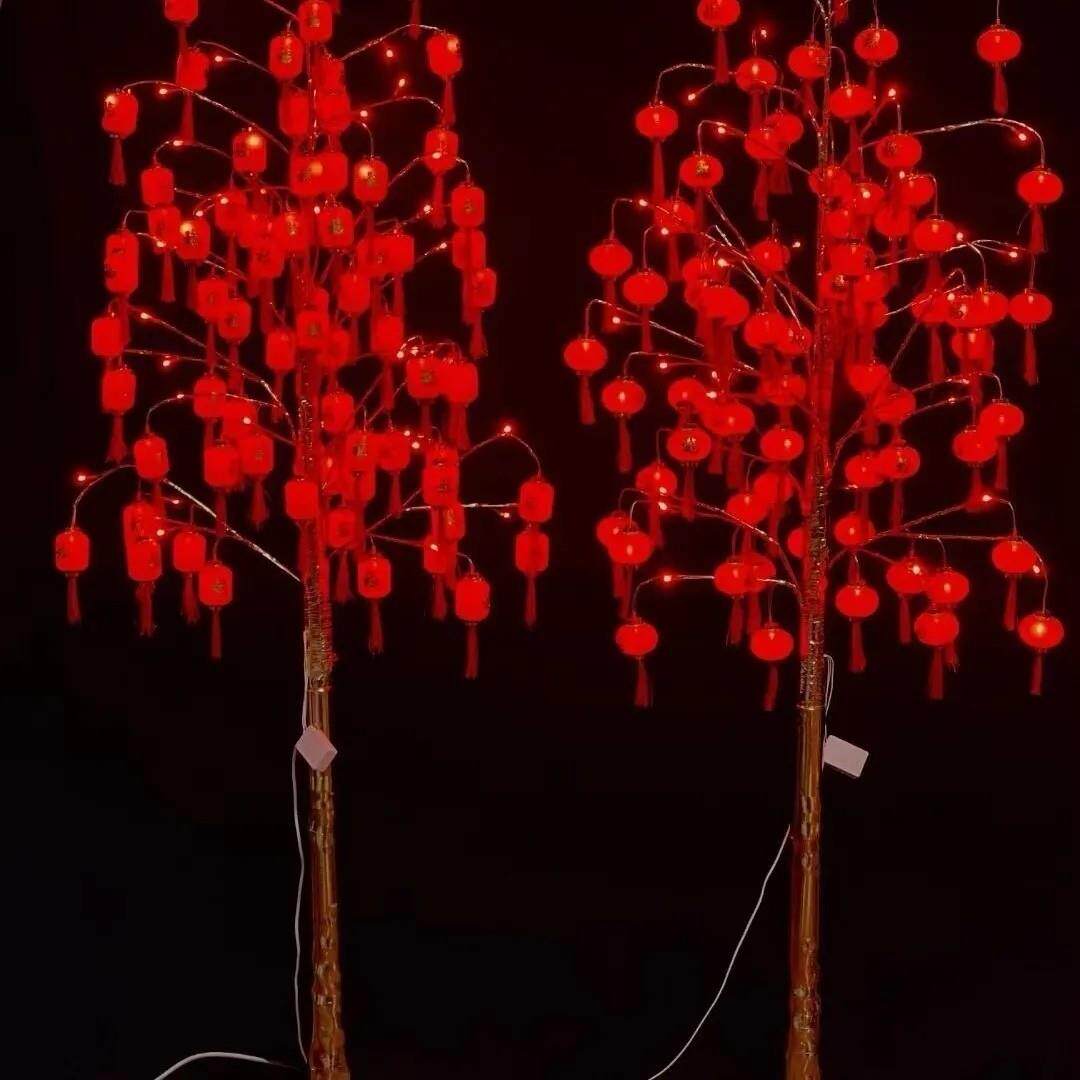 SY新年暖光led过年发财树喜庆装饰布置发光树灯插电商场客厅送礼