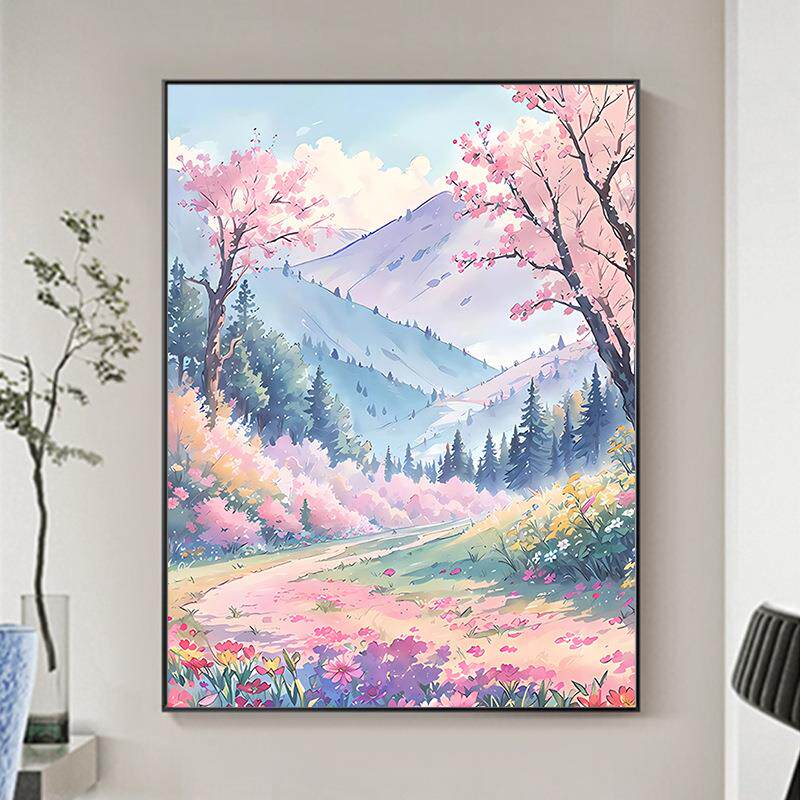 春暖花开钻石画新款客厅砖石点贴画手工高级感十字绣