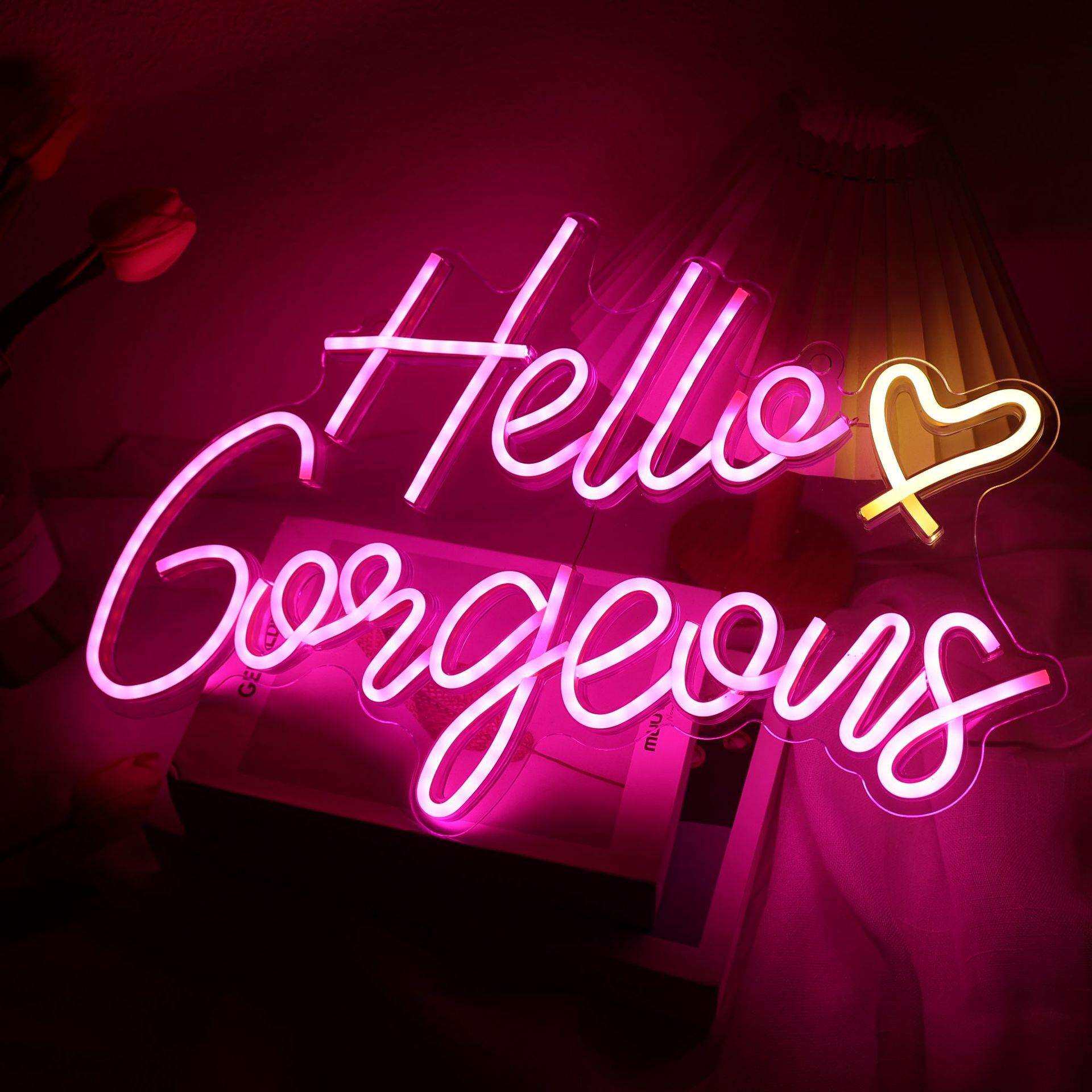 英文字母新款ld霓虹灯发光灯灯装饰灯室内户带外氛围灯灯e饰