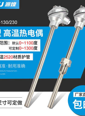 测温型铠装wrn探头230k热电偶/耐高温护130310s-材质不锈钢2520管