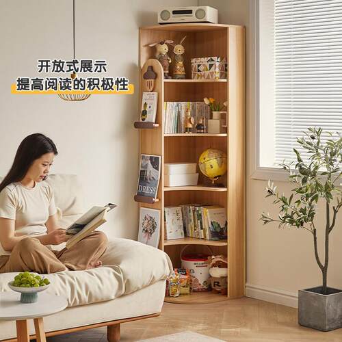落地书架客纳置物架家储用物柜儿童绘本收架卧厅室RF-GZ303转角书