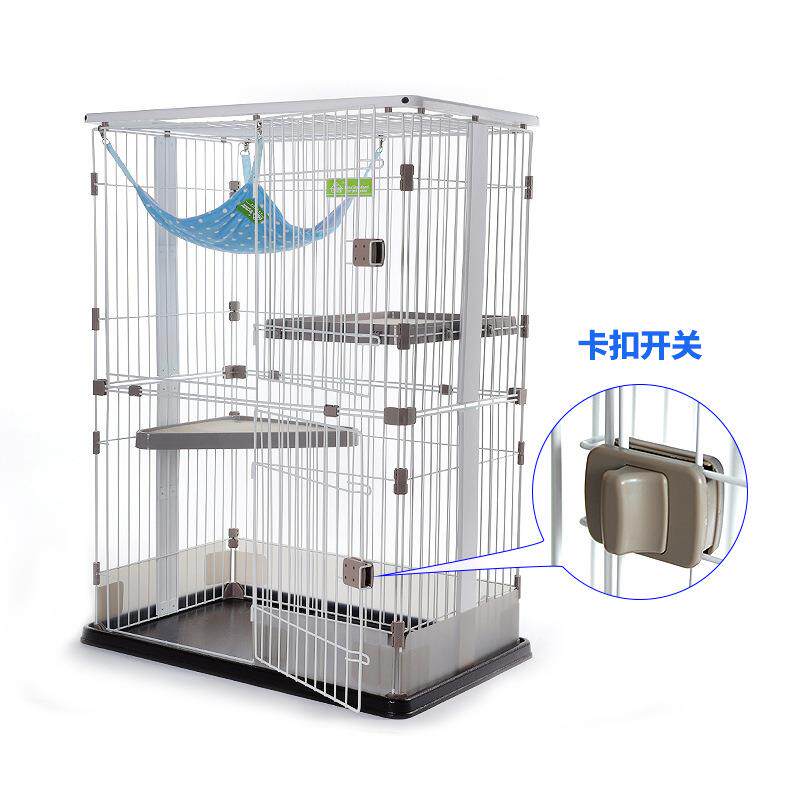 创逸木别CWN03质三层猫笼子室实木二层猫内墅四层大号家木制用猫