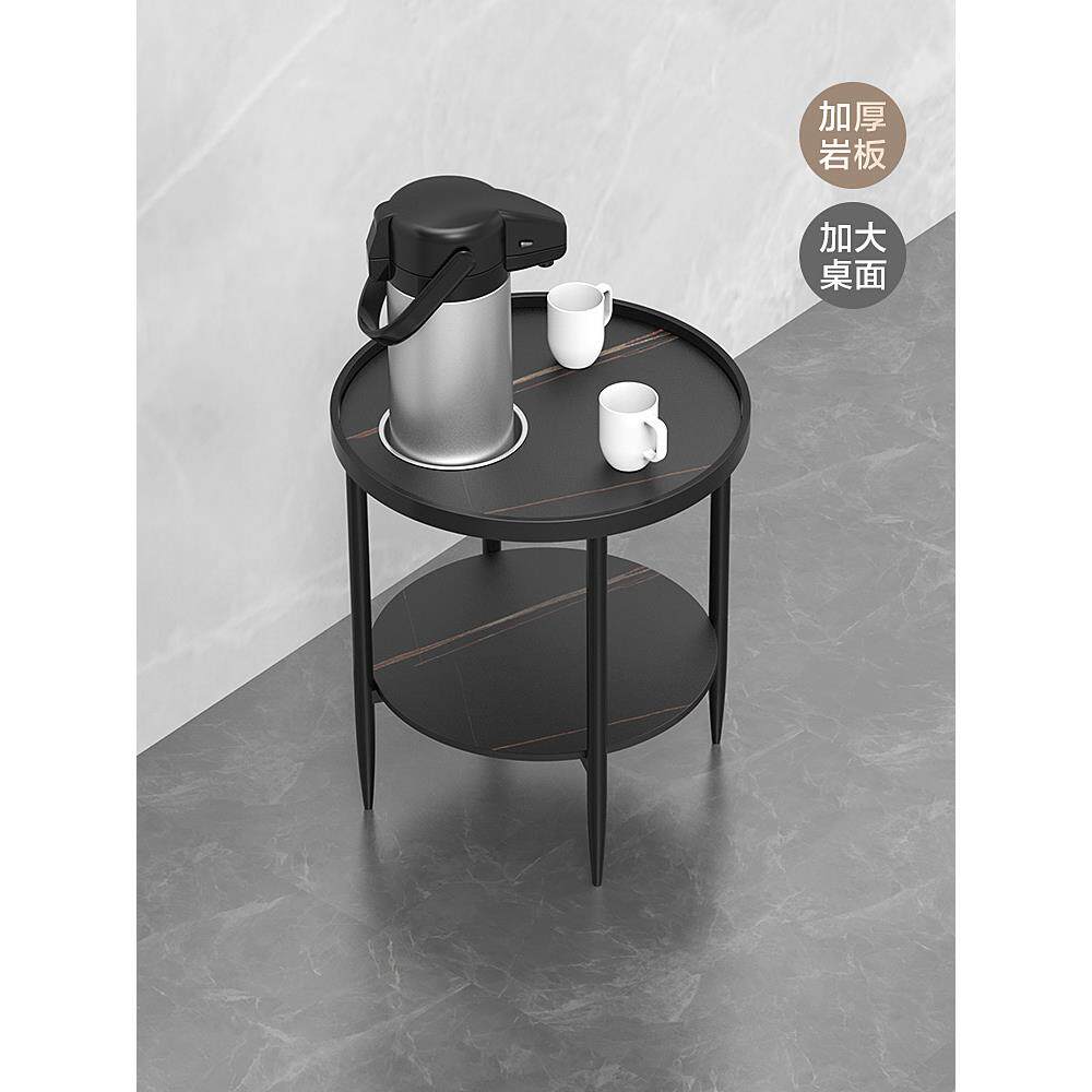 麻将桌茶几茶水架台球棋牌室专用置物架麻将机小茶几圆形岩板