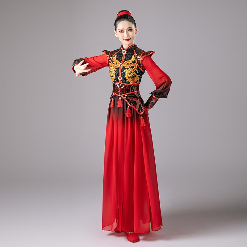 高档装汉服出九州同侠客行风象王行舞蹈服装武侠剑舞中国演服古女