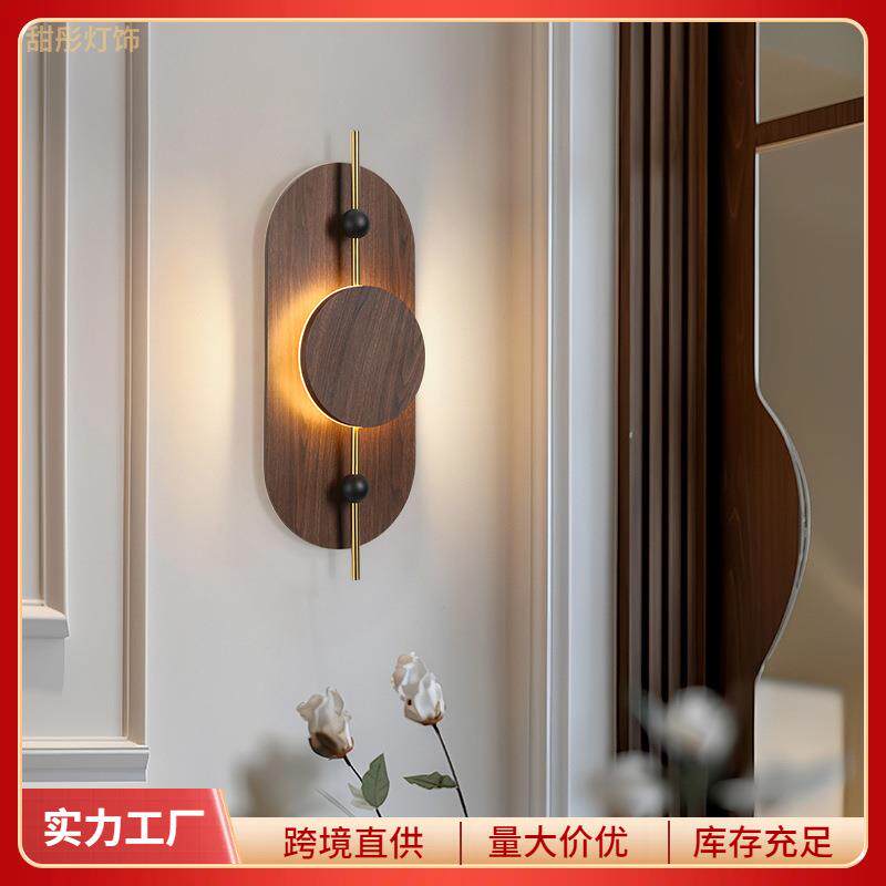 中古风装饰画立体壁灯玄关高级氛围灯客厅过道卧室床头高级感壁灯