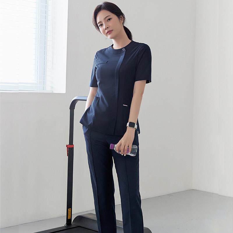 新款护士服高端女夏季短袖两件式套装口腔牙科护理美容院医美工作