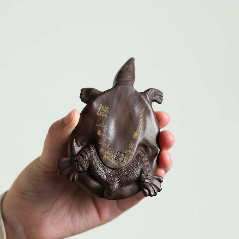 批发宜兴紫砂茶宠可养 富甲茶玩甲鱼摆件功夫茶具配件货