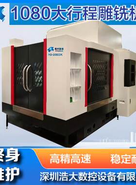 浩大数控四轴刀库雕铣机五金铝件汽车轮毂金属工艺品加工设备厂家