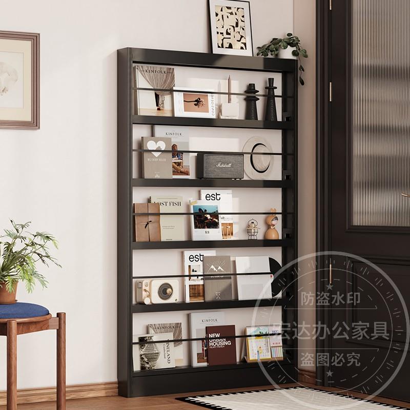 钢制超薄窄缝架一体落地靠墙置物架门后书架收纳层架壁挂儿童绘本