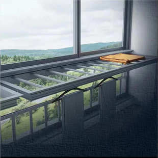 全景六轨推拉窗断桥铝合金窗户封阳台大玻璃晾衣服平开窗纱窗一体