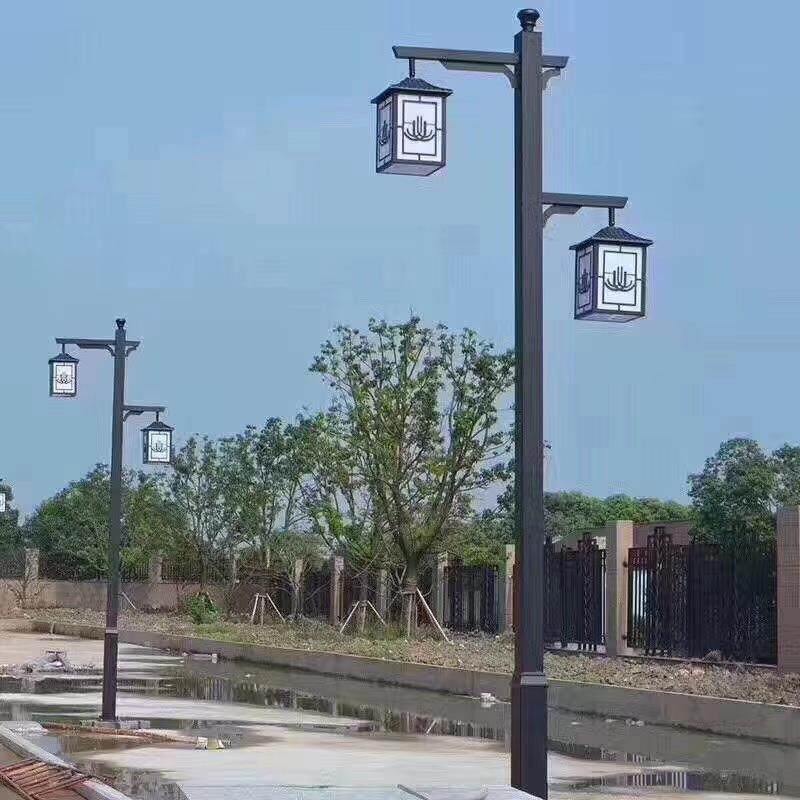 仿古太阳能庭院灯 中式复古led庭院灯 3米4米5米景观灯户外灯防水