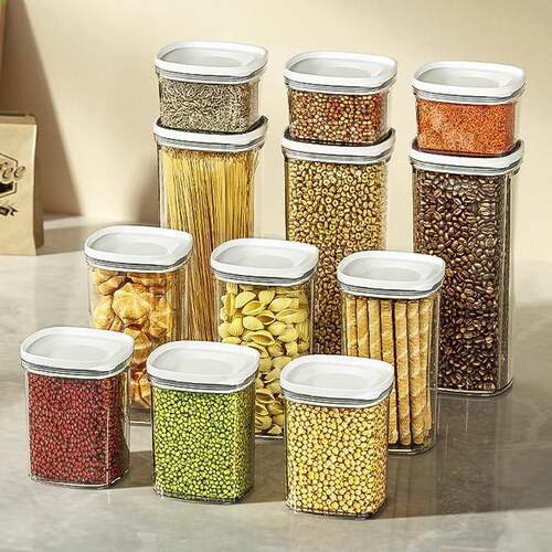 Food-grade airtight plastic containers for kitchen use, desi