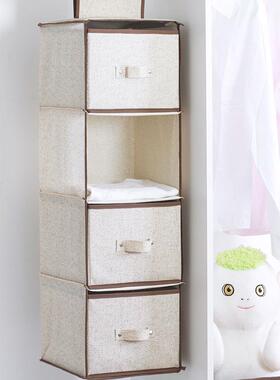 衣柜储物架在橱柜隔断衣柜挂卧室衣架挂篮分层架织物储物袋