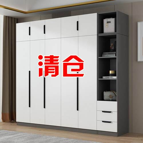 衣柜家用卧室现代简约小户型对开 门儿童简易收纳柜出租房用挂衣