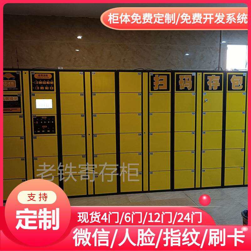 智能红外纸质条码寄存柜/存包柜/储物柜/泳池室内更衣行李铁皮柜