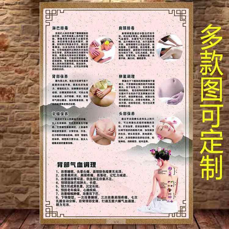 头疗海报图片宣传画头疗广告图贴纸头疗的好处中医养生馆装饰贴画