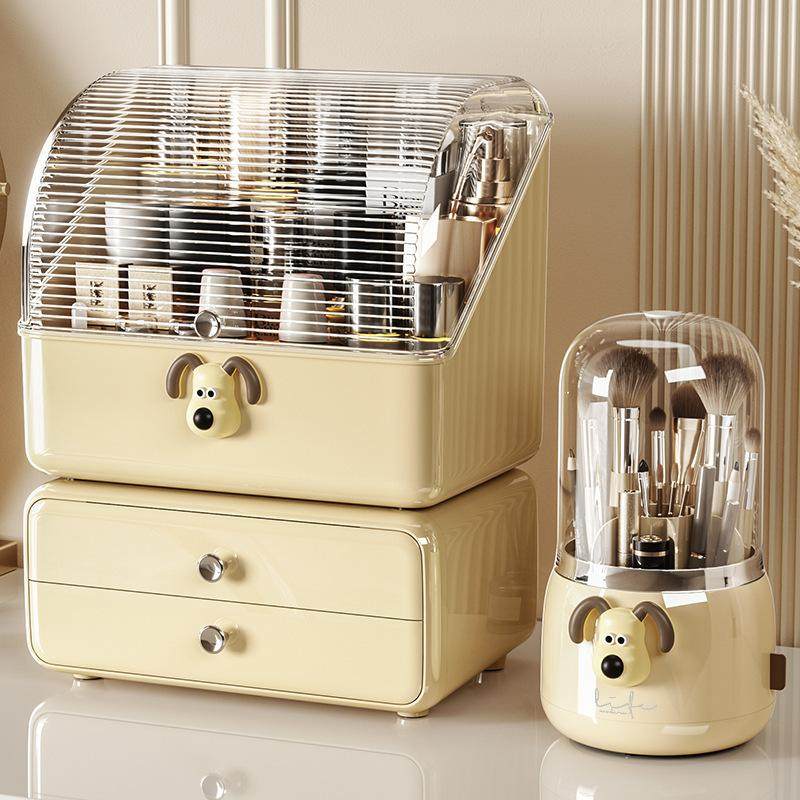 化妆刷收纳筒盒旋转防尘带盖桌面口红眼影化妆品眉笔刷子桶置物架,收纳整理,化妆刷收纳盒/桶,淘宝优惠券,粉丝福利购,淘宝优惠卷