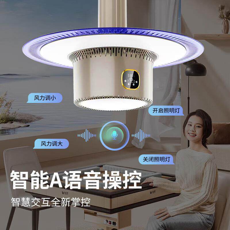 棋牌室吸烟灯空气净化器外排麻将馆排烟神器强力吸直排净化器悬挂