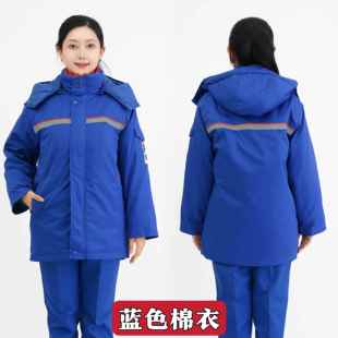 高档新加石油站工作款 加厚长加防 服防静电中国中化石油化棉衣冬装
