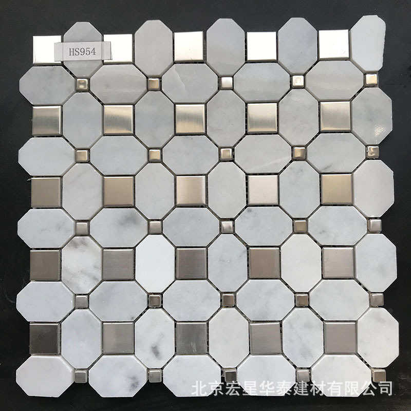 大理石马赛克背景墙金属铝合金瓷砖客厅玄关墙砖北欧浴室内墙砖,家装主材,瓷砖背景墙,淘宝优惠券,粉丝福利购,淘宝优惠卷