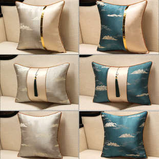 新中式抱枕沙发客厅中国风靠垫办公室腰枕靠枕套床头枕靠背垫含芯