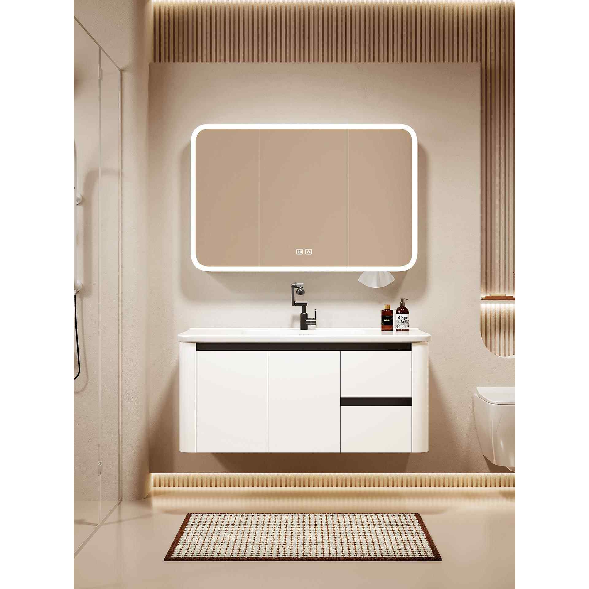 奶油风太空铝浴室柜洗脸盆柜组合卫生间陶瓷一体洗手盆美妆洗漱台,家装主材,浴室柜组合,淘宝优惠券,粉丝福利购,淘宝优惠卷