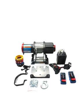 4500磅R型绞盘小型电动绞盘厂销卷扬机磨砂质感附全套配件