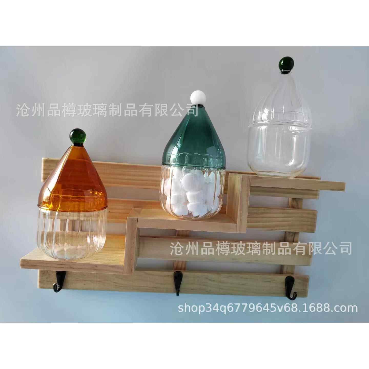 创意玻璃储物罐高颜值存储罐子厨房收纳瓶圣诞帽瓶子杂粮糖果杯子