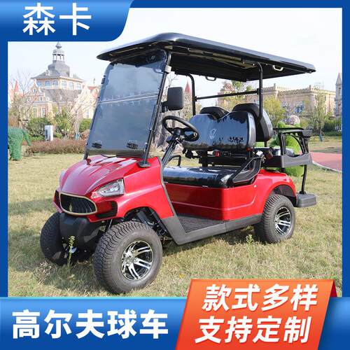 2+2TXV公路胎电动高尔夫球车旅游景区酒店接待接驳四轮电动车